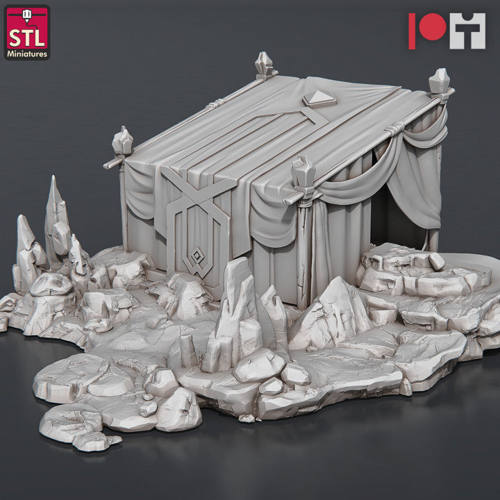 Dwarf Camp Set - Unpainted Miniature