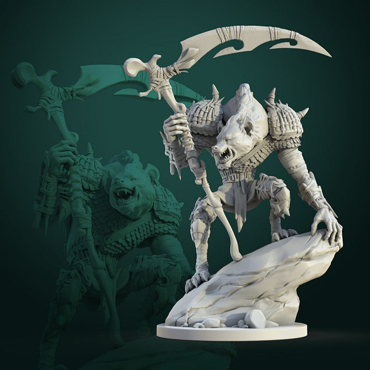 Gnoll Commander - Unpainted Miniature