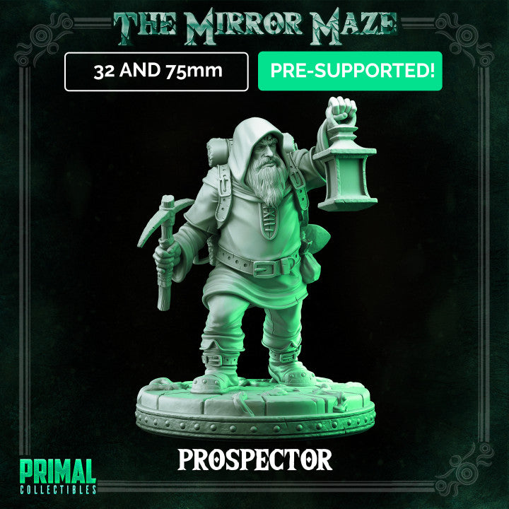 Prospector - The Mirror Maze - Masters of Dungeons Quest - Unpainted Miniature