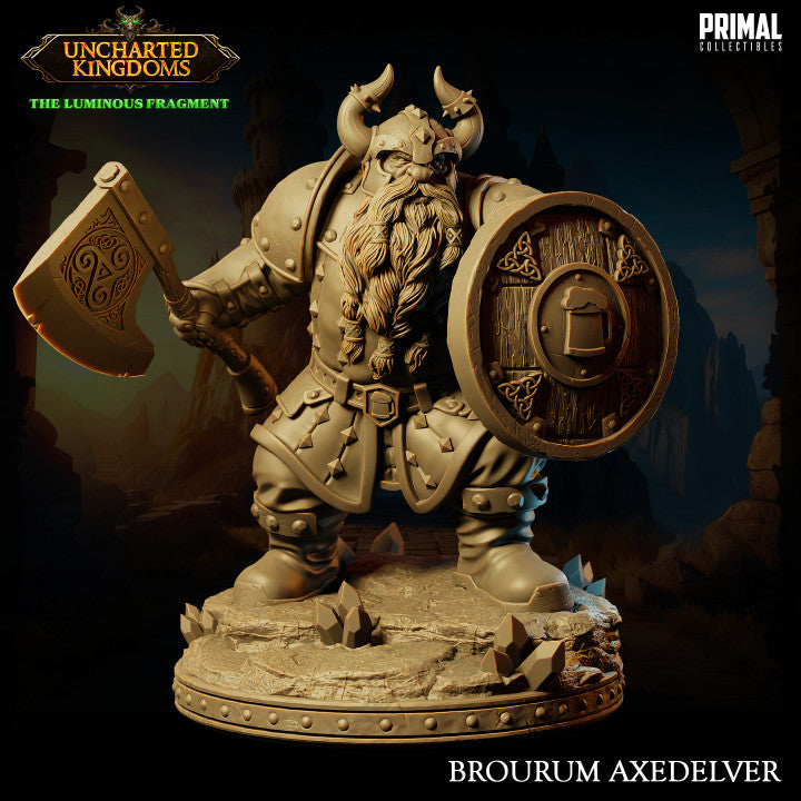 Brourum Axedelver - Uncharted Kingdoms - Unpainted Miniature