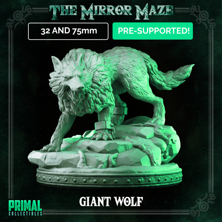 Giant Wolf - The Mirror Maze - Masters of Dungeons Quest - Unpainted Miniature