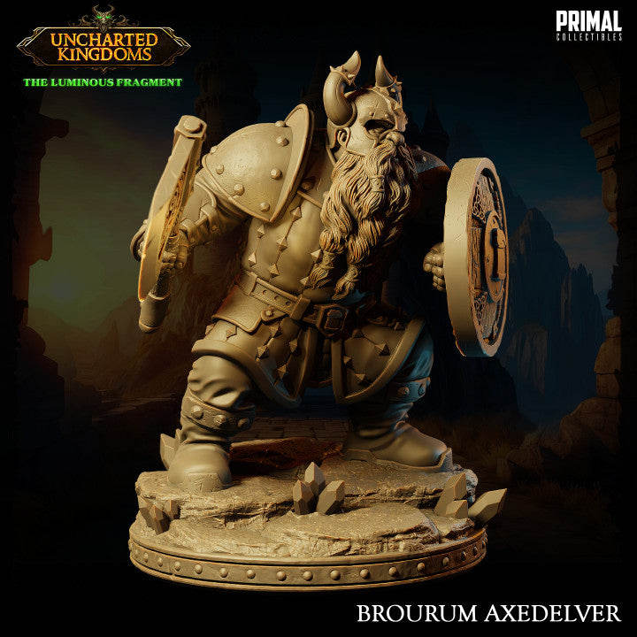 Brourum Axedelver - Uncharted Kingdoms - Unpainted Miniature