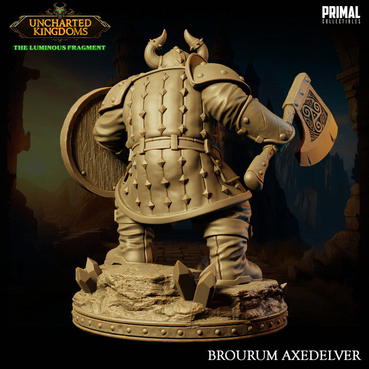 Brourum Axedelver - Uncharted Kingdoms - Unpainted Miniature