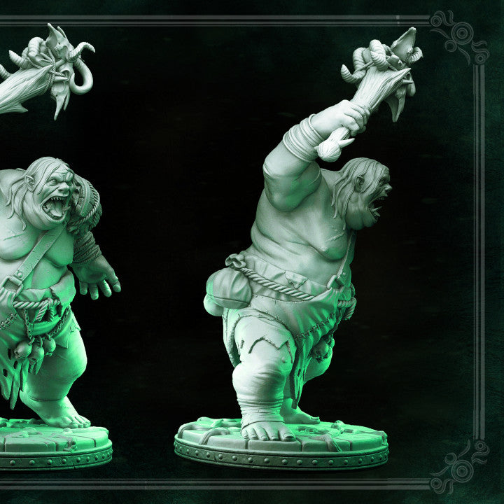 Kerag the Ogre - The Mirror Maze - Masters of Dungeons Quest - Unpainted Miniature