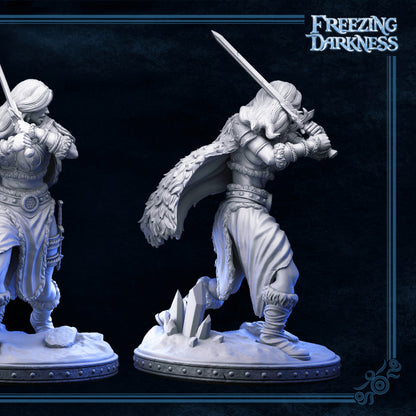 Valkyrie Barbarian - The Freezing Darkness - Masters of Dungeons Quest - Unpainted Miniature