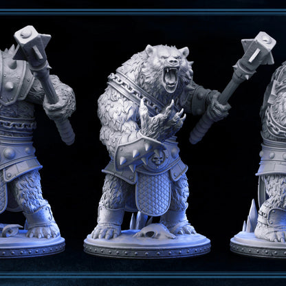 War Bear - The Freezing Darkness - Masters of Dungeons Quest - Unpainted Miniature