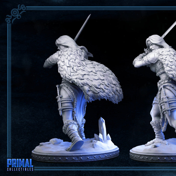 Valkyrie Barbarian - The Freezing Darkness - Masters of Dungeons Quest - Unpainted Miniature