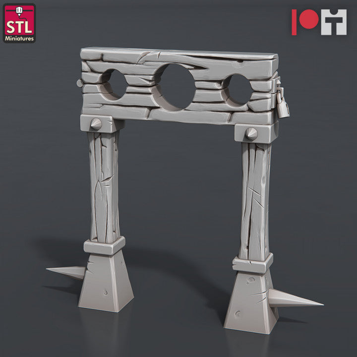 Stocks - Jail Set - Unpainted Miniature