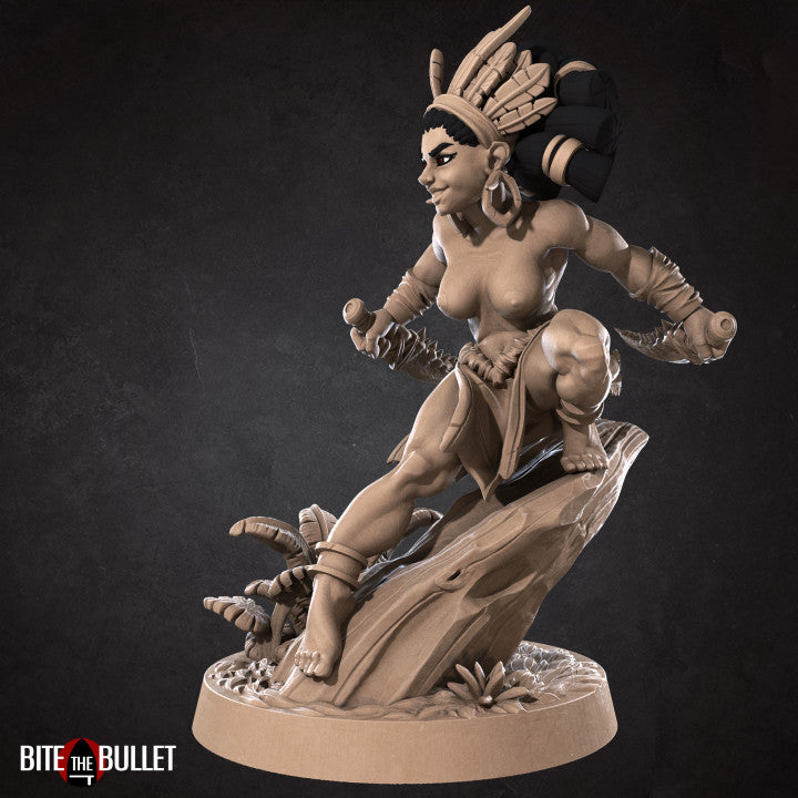 Kala, the Headhunter - Pinup - Unpainted Miniature