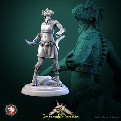 Lizardfolk Females - Unpainted Miniatures