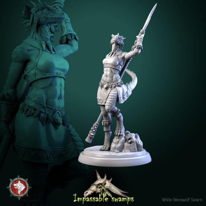 Lizardfolk Females - Unpainted Miniatures