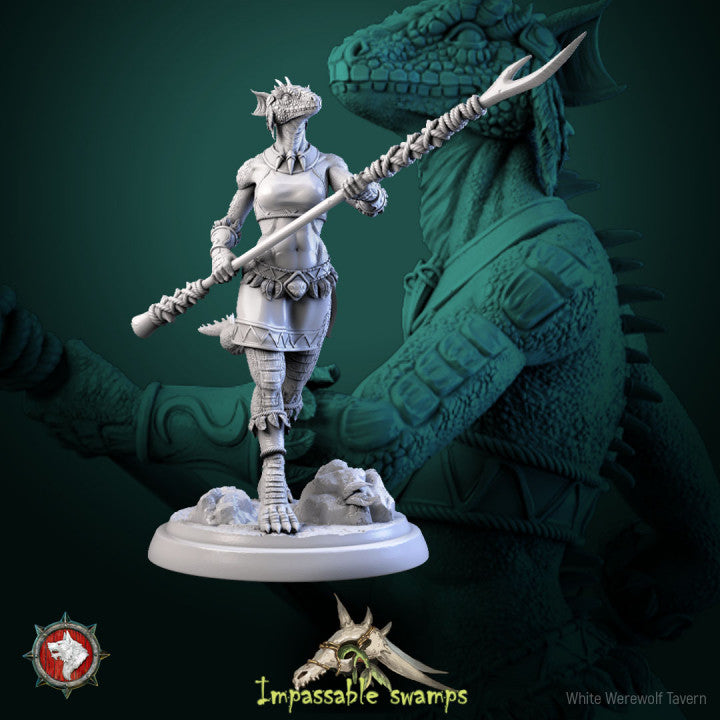 Lizardfolk Females - Unpainted Miniatures