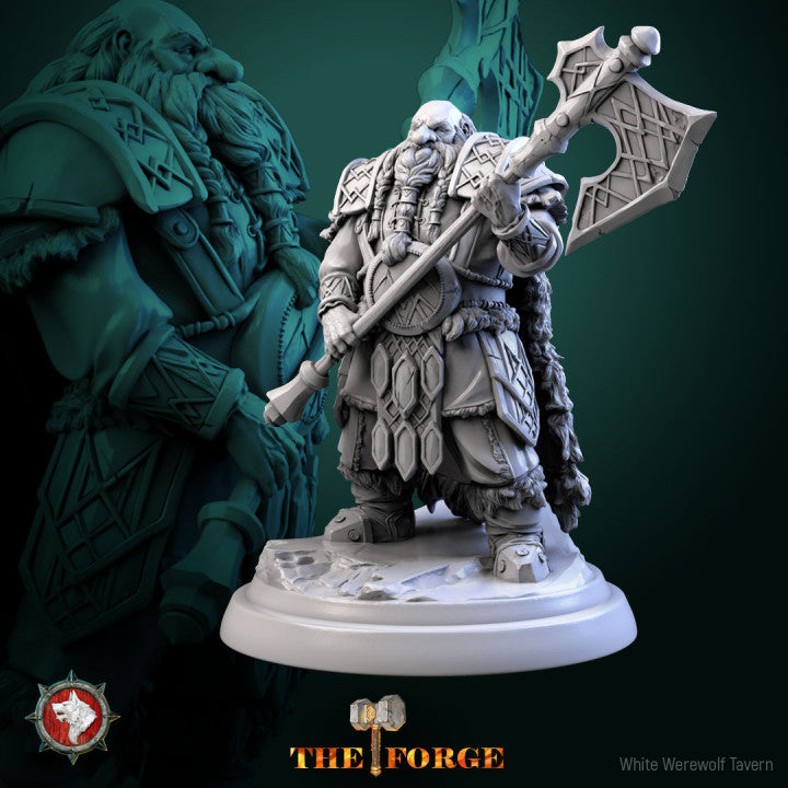 Mountain Dwarf Warriors - Unpainted Miniature