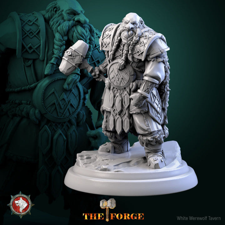 Mountain Dwarf Warriors - Unpainted Miniature