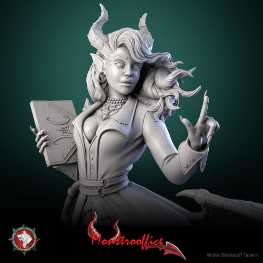 Superintendent Tiefling - The Monstroffice Set - Unpainted Miniature