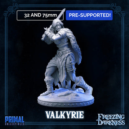 Valkyrie Barbarian - The Freezing Darkness - Masters of Dungeons Quest - Unpainted Miniature