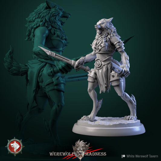 Female Werewolf Warriors - 6 Poses - Unpainted Miniatures