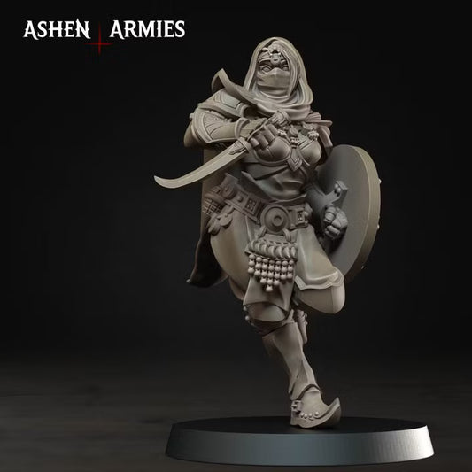 Female Assassin, Gilded Dominion - Bullet Crusade - Unpainted Miniature