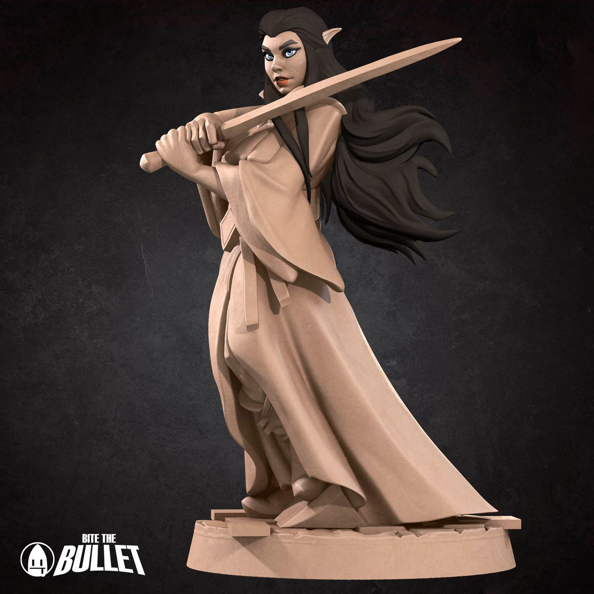 Audrey, Elven Evenstar, Pinup - Unpainted Miniature