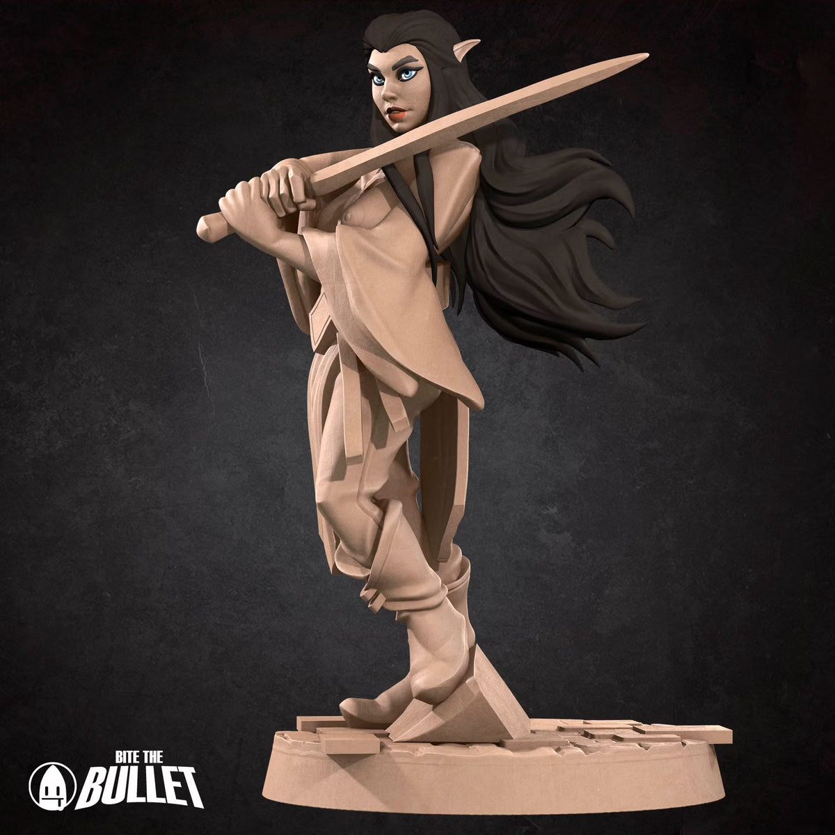 Audrey, Elven Evenstar, Pinup - Unpainted Miniature