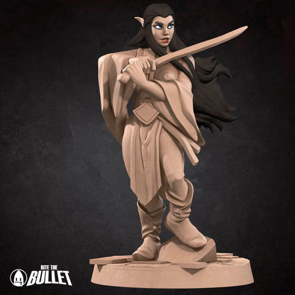 Audrey, Elven Evenstar, Pinup - Unpainted Miniature