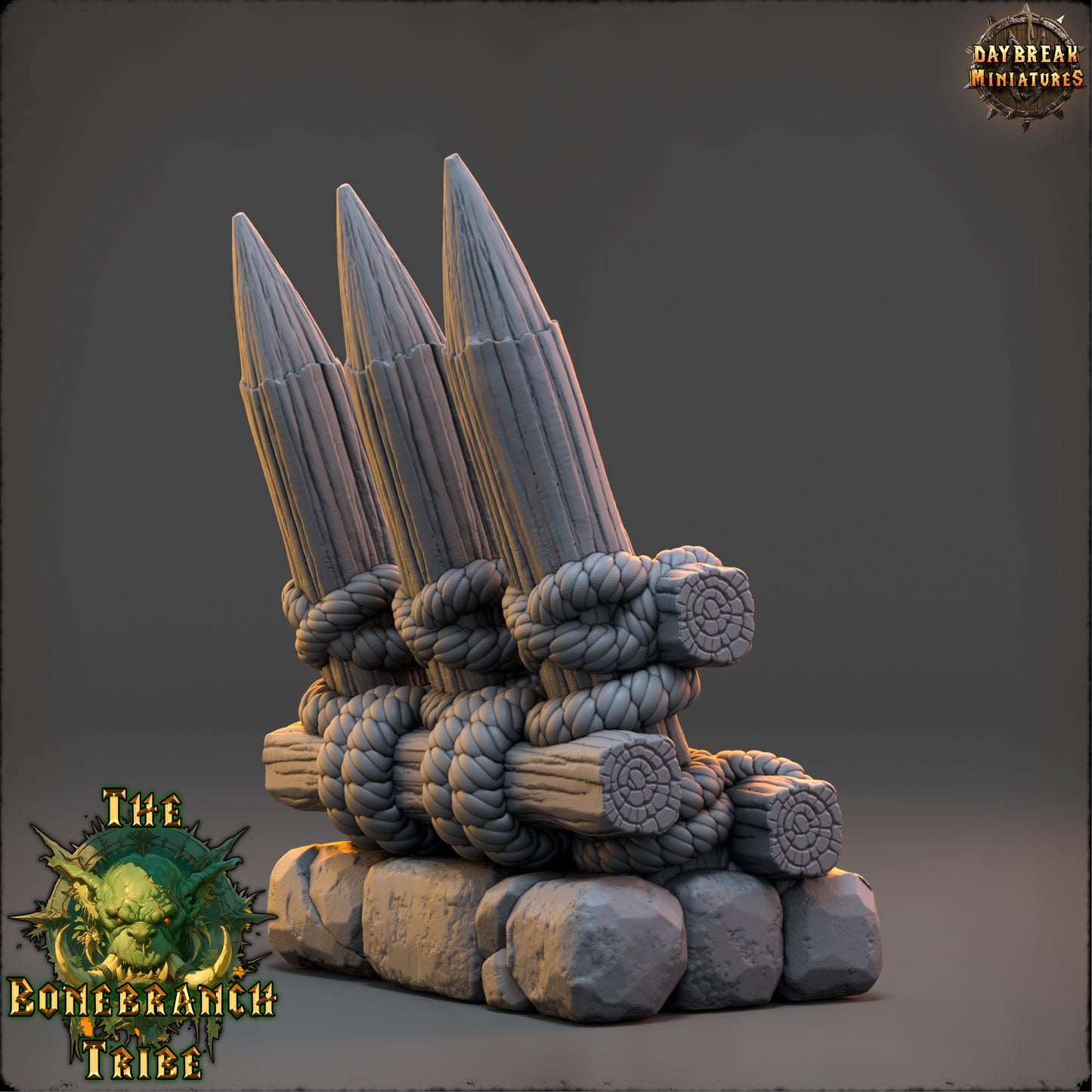 Bonebranch Palisade 3 - The Bonebranch Tribe - Unpainted Miniature