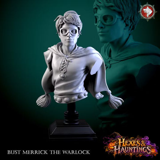 Merrick the Warlock - Unpainted Miniature Bust
