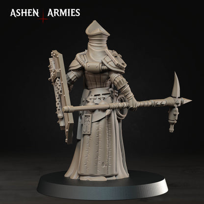 Female Castigator, Hammer, Bleeding Procession - Bullet Crusade - Unpainted Miniature