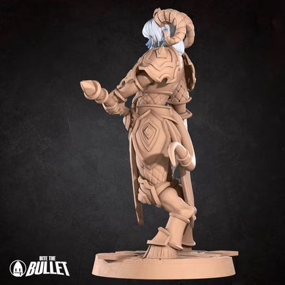 Horned Humanoid Paladin - Unpainted Miniature