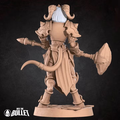 Horned Humanoid Paladin - Unpainted Miniature