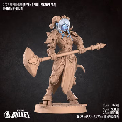 Horned Humanoid Paladin - Unpainted Miniature