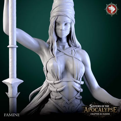 Famine, Apocalyptic Horseman | Sisters of Apocalypse | Unpainted Miniature