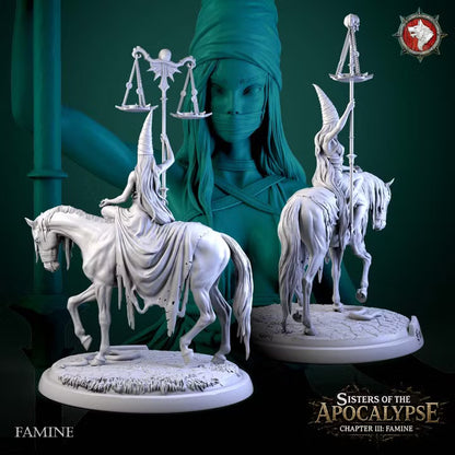 Famine, Apocalyptic Horseman | Sisters of Apocalypse | Unpainted Miniature