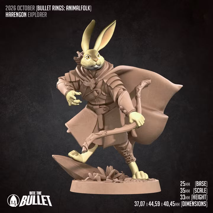 Harengon Explorer - Unpainted Miniature