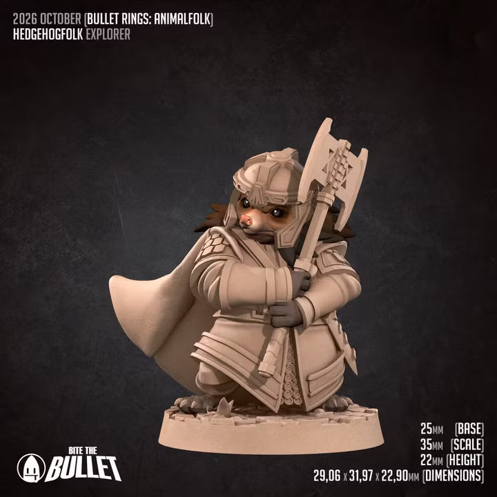 Hedgehogfolk Explorer - Unpainted Miniature