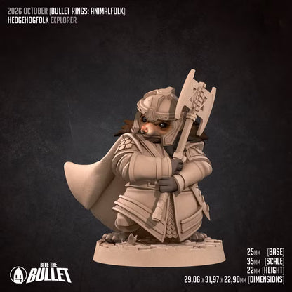 Hedgehogfolk Explorer - Unpainted Miniature