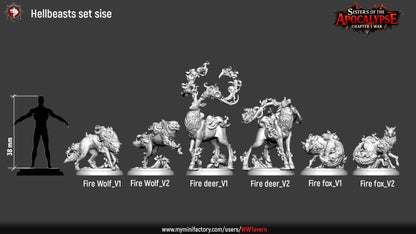 Hell Beasts | Sisters of the Apocalypse | Unpainted Miniature