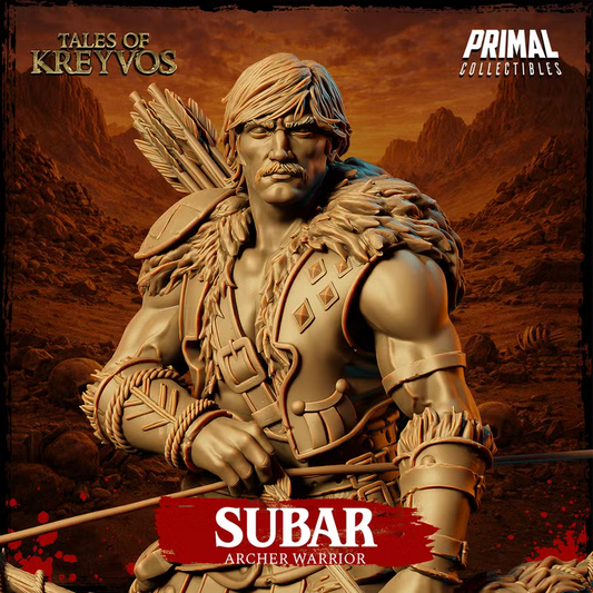 Subar, Human Archer - Tales of Kreyvos - Unpainted Miniature
