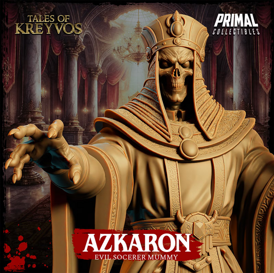 Azkaron, Mummy Sorcerer - Tales of Kreyvos - Unpainted Miniature