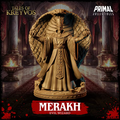 Merakh, Evil Wizard - Tales of Kreyvos - Unpainted Miniature
