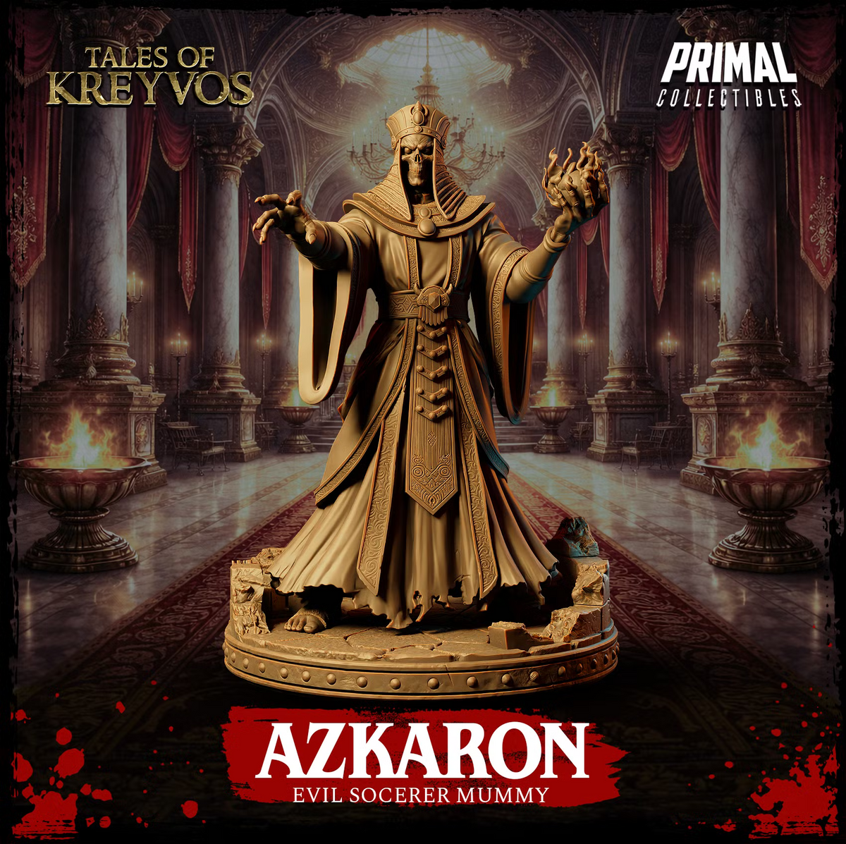 Azkaron, Mummy Sorcerer - Tales of Kreyvos - Unpainted Miniature
