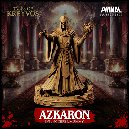 Azkaron, Mummy Sorcerer - Tales of Kreyvos - Unpainted Miniature