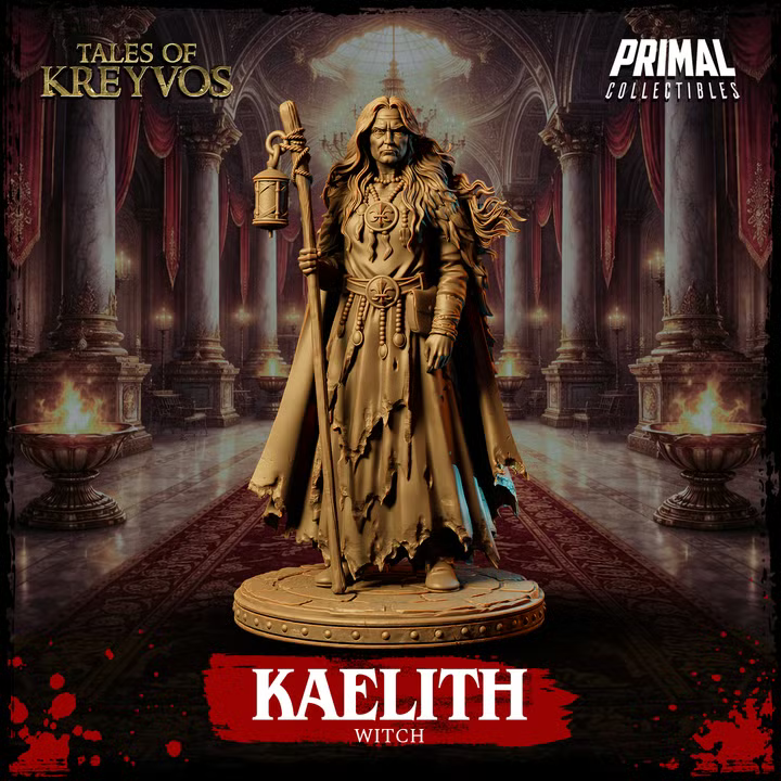 Kaelith, Old Witch - Tales of Kreyvos - Unpainted Miniature