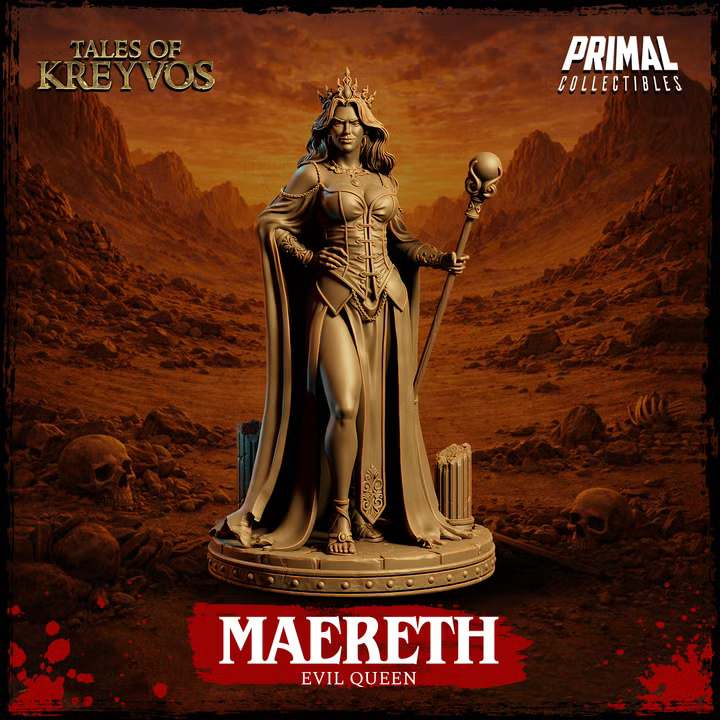 Maereth, Evil Queen - Tales of Kreyvos - Unpainted Miniature