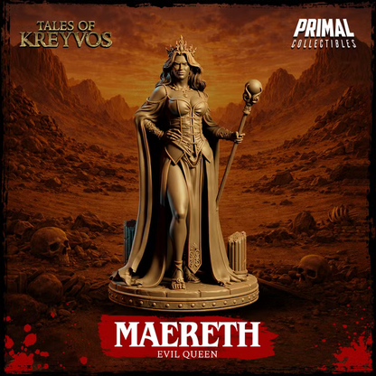 Maereth, Evil Queen - Tales of Kreyvos - Unpainted Miniature