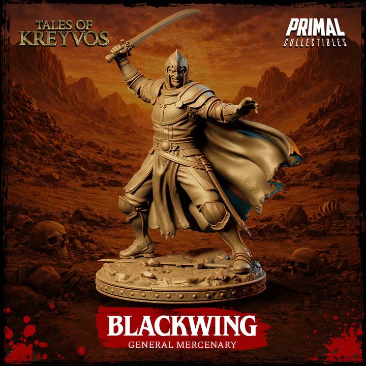 Blackwing, Mercenary - Tales of Kreyvos - Unpainted Miniature