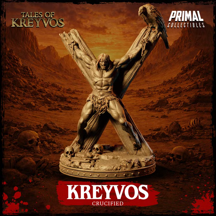 Barbarian, Crucified - Tales of Kreyvos - Unpainted Miniature