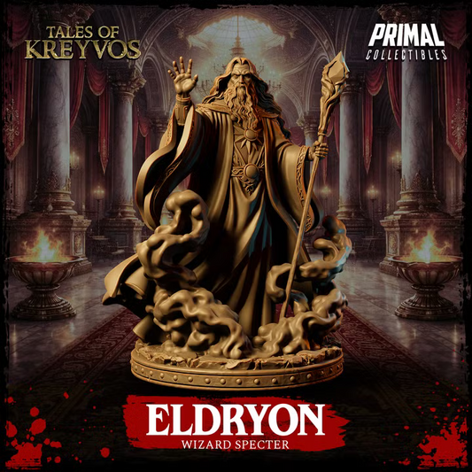 Eldryon, Wizard Specter - Tales of Kreyvos - Unpainted Miniature