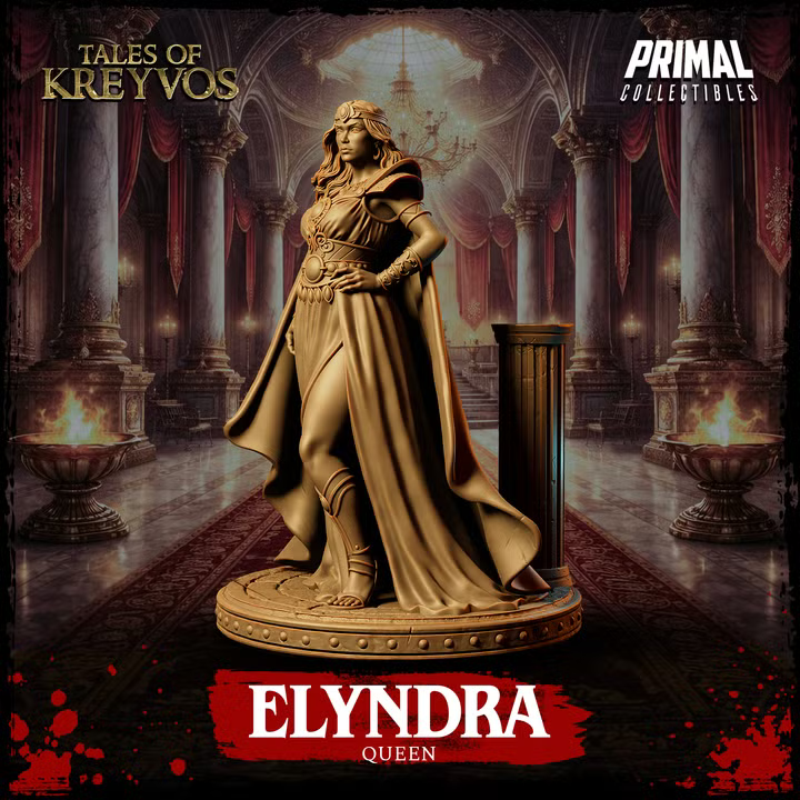 Elyndra, Human Queen - Tales of Kreyvos - Unpainted Miniature
