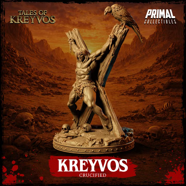 Barbarian, Crucified - Tales of Kreyvos - Unpainted Miniature